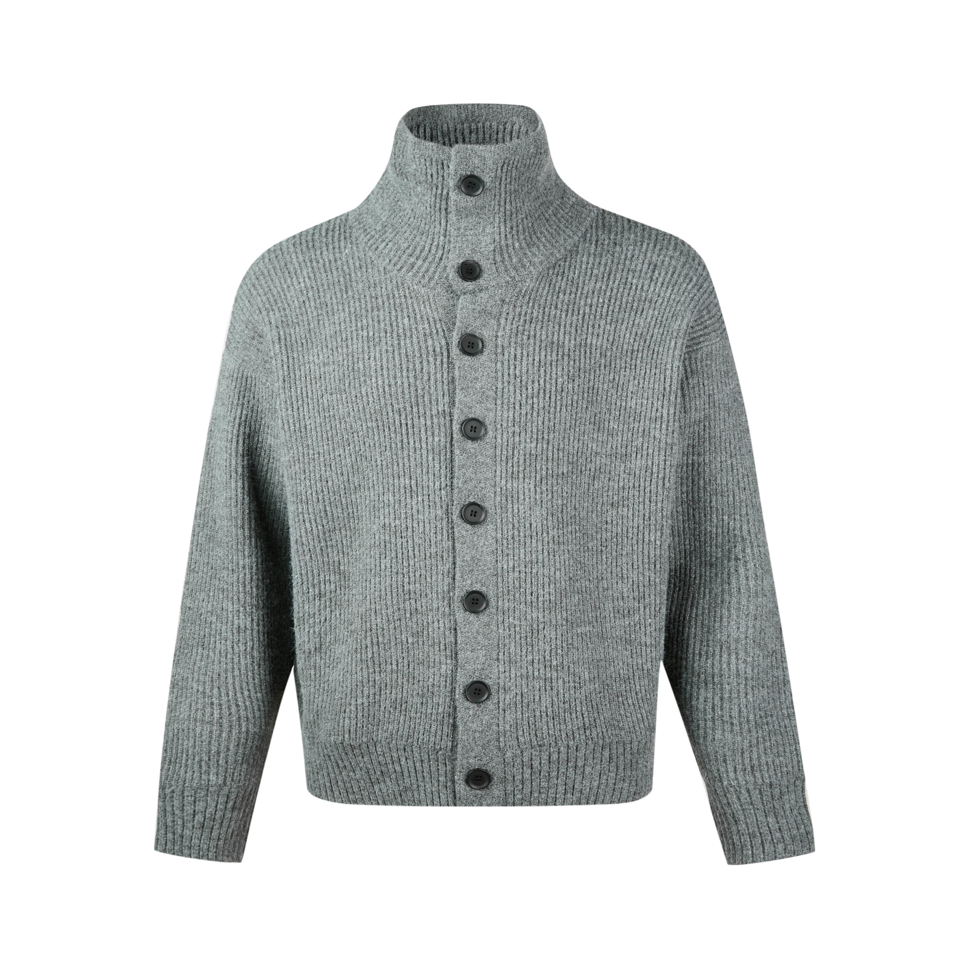 Stand Collar Cardigan Sweater