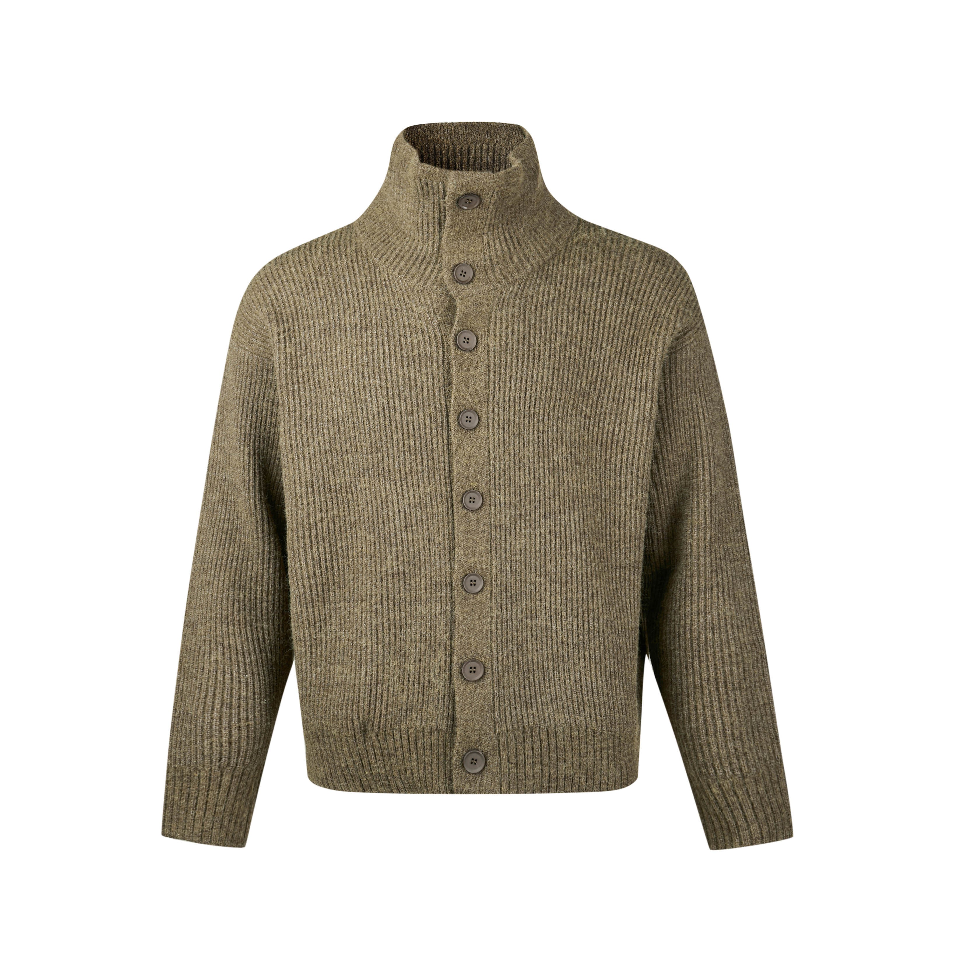 Stand Collar Cardigan Sweater