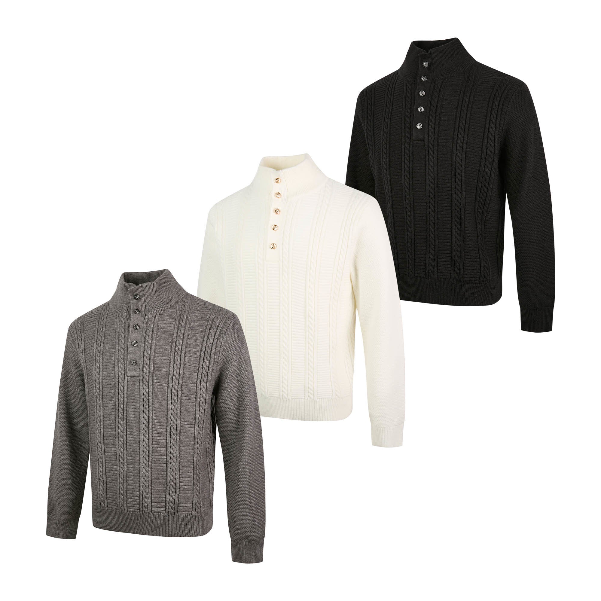 Retro Stand Collar Sweater